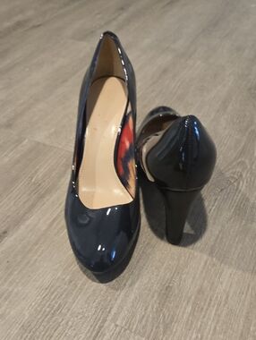 Anne Klein Navy Patent High Heel Pumps